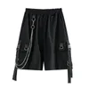 Mens Shorts Summer Casual Fashion Style Boardshort Bermuda Male Drawstring Elastic Midj med Chain Beach Shorts Men 220526