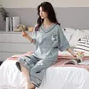 Stor storlek M-5XL Kvinnor Kortärmad Pyjamas Set Lounge Bomull Sleepwear Girls Loose HomeWear 220329