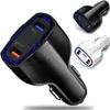 Car Charger Usb Charger 3.0 3 Ports Type C With Quick Charge 3.0 Technology For Mobile Phone Gps Power Bank Tablet Pc 35W 7A