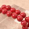 Catene Modelli Dichiarazione di moda Donna Vetro Corallo artificiale Pietra rossa 10mm Perline Collana Catena Girocollo Clavicola Gioielli 18 pollici Catene Catene