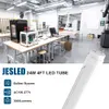 JESLED Stock in US LED T8 Tube 4FT 28W 6000K G13 192LEDS Light Lamp Bulb 4 feet 1.2m Double row 85-265V led lighting Frosted Cover