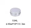 5G 10G aluminium crèmekruiken met schroefdeksel, 10 ml aluminium blikken, aluminium lippenbalsemcontainer 15G 20g
