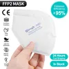 Adult KN95 mask breathable and comfortable face protection dustproof and anti-fog 5 layers protection double layer meltblown cloth folding