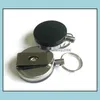 Party Favor Event Supplies Festive Home Garden Retractable Metal Card Badge Holder Steel Recoil Ring Belt C Dh0Oy