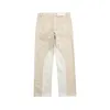 Jeans pour hommes Pu cuir blanc couleur assortie Patchwork hommes quatre saisons pantalons haute rue rétro droite ample Cargos Baggy Denim