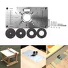 Aluminum Alloy Router Tools Table Insert Plate Trimmer Engraving Machine Woodworking Work Bench Multifunctiona