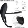 Vibrating Cock Ring With Tongue Clitoral Stimulator Raised Nodules Anal Beads For Couple Play Utimi Penis Wearable Vibrator