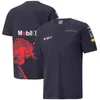 F1フォーミュラワンチーム2022夏の新しい赤いレーシングファン屋外半袖カジュアルスポーツブル特大Tシャツ