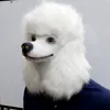 Party Masks Christmas White Poodle Dog head Mask Latex With Further Animal Cosplay Fancy Dress Adult Funny Costume Props 230216