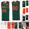 Sjzl98 NCAA College Miami Hurricanes Basketball Jersey 14 Rodney Miller Jr 15 Willie Herenton 21 Sam Waardenburg 22 Deng Gak Custom Stitched