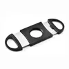Portable Cigar Cutter Plastic Blade Pocket Cutters Round Tip Knife Scissors Manual Stainless Steel Cigars Tools 9x3.9CM FY5319