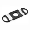 Tagliasigari portatile Taglierine tascabili con lama in plastica Forbici per coltelli a punta tonda Strumenti manuali per sigari in acciaio inossidabile 9x3.9CM FY5319