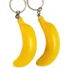 Favor de festa 6x2cm mini lanterna leve lanterna de banana anéis de banana Novo criação segura bolsa de luz de telefone leve pingente pingente Keychain natal Toys presentes SN4356