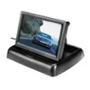 Acessórios de sistema de segurança de carro invertendo imagem 4.3 polegada display dobrável com 12 volts 4 luzes vista traseira impermeável invertendo câmera HD