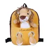 Животный плюшевый рюкзак мультфильм тигр жираф школьная сумка детская сумка съемная кукла плюшевые мягкие детские игрушки дети рождения рождественский подарок 220425