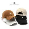 Sleckton Pamuk Beyzbol Kapağı Erkekler ve Kadınlar İçin Moda Mektubu "R" Yama Şapka Sıradan Hip Hop Yaz Güneş Kapakları Unisex 220513