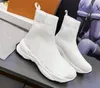 2022 Designer Womens Casual Shoes Sneakers Fashion Classic High Top est en tissu élastique pour les dames Sports Run Sneaker 35