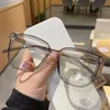 Okulary przeciwsłoneczne qutzzmnd Retro Men's Women's Big Rame anty niebieskie lekkie okulary czytania modne optyczne krótkowzroczność blokujące okulary 2022261S