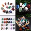 Stein lose Perlen Schmuck 25 mm natürliche Kristallornamente SKL Kunst geschnitzt Chakra Reiki Heilung Quarz Mineral getrommelt Edelsteine Dhovh