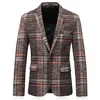 Homme hiver haut de gamme affaires Style britannique coupe ajustée épais Blazers/mode homme haute qualité costume veste manteau 220527