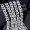 Luxus Designer Cuban Link Chain15mm Micro Pave Prong Cuban Chain Halsketten Mode Hiphop Voll Iced Out Strass Schmuck Für Männer Frauen