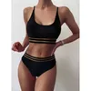 Conjunto de bikini de cintura alta traje de baño para mujer 2 piezas con volantes traje de baño blanco femenino brasileño biquini sexy traje de baño bañista 220518