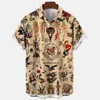 Casual overhemden voor heren Zeemeermin Retro Art 3D-digitaal printpatroon Herenoverhemd Retro Hawaiiaans overhemd Man Straat Top met korte mouwen Los overhemd voor heren 230206
