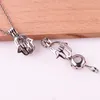 Pendant Necklaces Metal Palm Support Shaped Big Lips Red Wine Glass Floating Locket Cage Making Beads Jewelry WholesalePendant PendantPendan