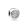 Andy Jewel Authentic 925 Sterling Silver Beads Dazzling Droplet Charm Charms Fits European Pandora Style Jewelry Bracelets & Necklace 796214CZ