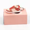 Fashion Designer stéréo baskets keychain 3d mini chaussures de basket-ball clés hommes hommes femmes enfants clés sac à anneau cadeau d'anniversaire cadeau avec boîte
