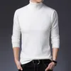 Maglia da uomo di marca a collo alto pullover lavorato a maglia che tocca il fondo della camicia Arrivi moda maschile casual slim tinta unita maglione di lana elasticizzata 220815