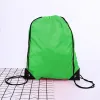 Solid Color String DrawString Back Pack Cinch Sack Gym Tote Bag School Sport Shoe Bags