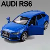 1 ila 36 ölçekli Audi RS6 İstasyon Vagon Diecast Alaşım Metal Lüks Araç Modeli Koleksiyonla Çocuk Oyuncakları İçin Geri Araba Çekiyor 220720