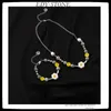 Chains EDY 2022 Hip Hop Punk Personality Pendant Fashion Sun Flower Natural Stone Pearl Necklace For Men Women Girls Jewelry