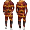 Survêtements pour hommes Phoenix Tattoo 3D Ensemble à capuche imprimé Costumes Hommes Sweat Pantalons de survêtement Streetwear Ensembles à manches longues pour hommes