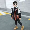 4-12 anni inverno ragazzi cappotto splicing più velluto spesso tenere caldo capispalla per bambini bel compleanno natale bambini cappotto J220718