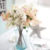装飾的な花の花輪結婚式のための人工桜シルクブランチホームパーティー偽の花decorative