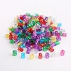 50pcs 8x9mm ANNEAU Mix Couleur Perles Réglable Cheveux Dreadlock Perle crochet perles Anneaux Manchette Clips Tube Cheveux Accessoires De Coiffure crochetED beadED