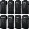 Printed Man Youth Basketball Seth Curry Jersey 30 Nicolas Claxton 33 Kessler Edwards 14 Royce ONeale 00 TJ Warren 1 Ben Simmons 10 City Earned Blue White Grey Black