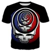 Camiseta estampada em 3D agradecido dead blues para homens e mulheres verão camisetas de manga curta tops unissex streetwear camiseta 220623