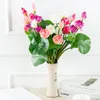 7 forchette bouquet di fiori artificiali simulazione pianta di loto stagno acquario ornamenti per giardino casa decorazioni di nozze 10 pezzi