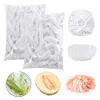 100 pièces sac en plastique jetable couverture alimentaire emballage élastique sacs alimentaires stockage organisateur de cuisine sac frais pour fruits bols casquettes emballage