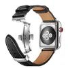 Bransoletnie Motylowe pasek z zapięciem Pasek Oryginalny skórzany opaska do Apple Watch 38mm 42mm 41mm 45mm 40mm 44 mm IWatch Series 6 SE 5 4 3 2