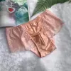 Külotlu adam seksi dantel külot eşcinsel erkek sissy iç çamaşırı fırfırlı şişmanlık torbası
