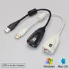 Externe geluidskaart 7.1 microfoon hoofdtelefoonadapter USB naar audio -adapteraansluiting MIC MIC Voice Plug 5HV2 oortelefoonconverter 3D -luidspreker voor Windows Mac OS Computer PC -laptop