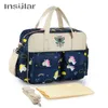 Diaper Bags Insular Style Waterproof Diaper Bag Large Capacity Messenger Tra 220823