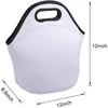 حقيبة غداء تسمية فارغة فارغة أبيض القابل لإعادة الاستخدام الحمل الحمل الحملات Bagees المعزول ناعم DIY أكياس المنزل المنزل DHL مخزون الجملة