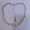 Chains Hand Knotted Necklace Natural 11-12mm 4-5mm White Freshwater Pearl Baroque Extension Chain 38 7cmChains