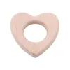 Cadeau nouveau-né chaud bébé anneau de dentition en bois sucette en bois en forme de coeur jouet de dentition bio bébé jouet bébé pacifier anneau de dentition