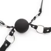 Silicone boca mordaça bola dupla cinta design casais bdsm bondage restrições jogos adultos brinquedos sexy para mulheres/homens erótico escravo fetiche itens de beleza